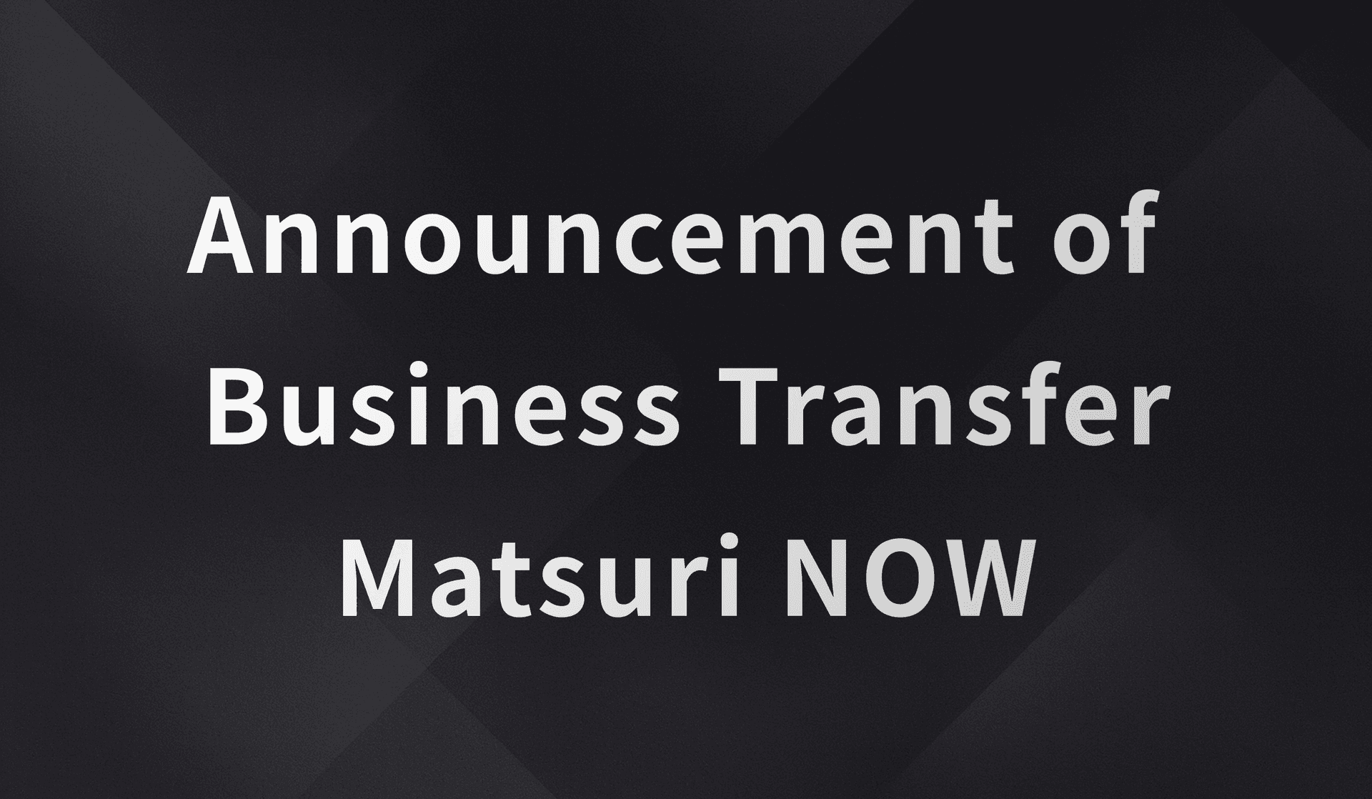 APOC Co., Ltd. Announces Transfer of “Matsuri NOW” Business