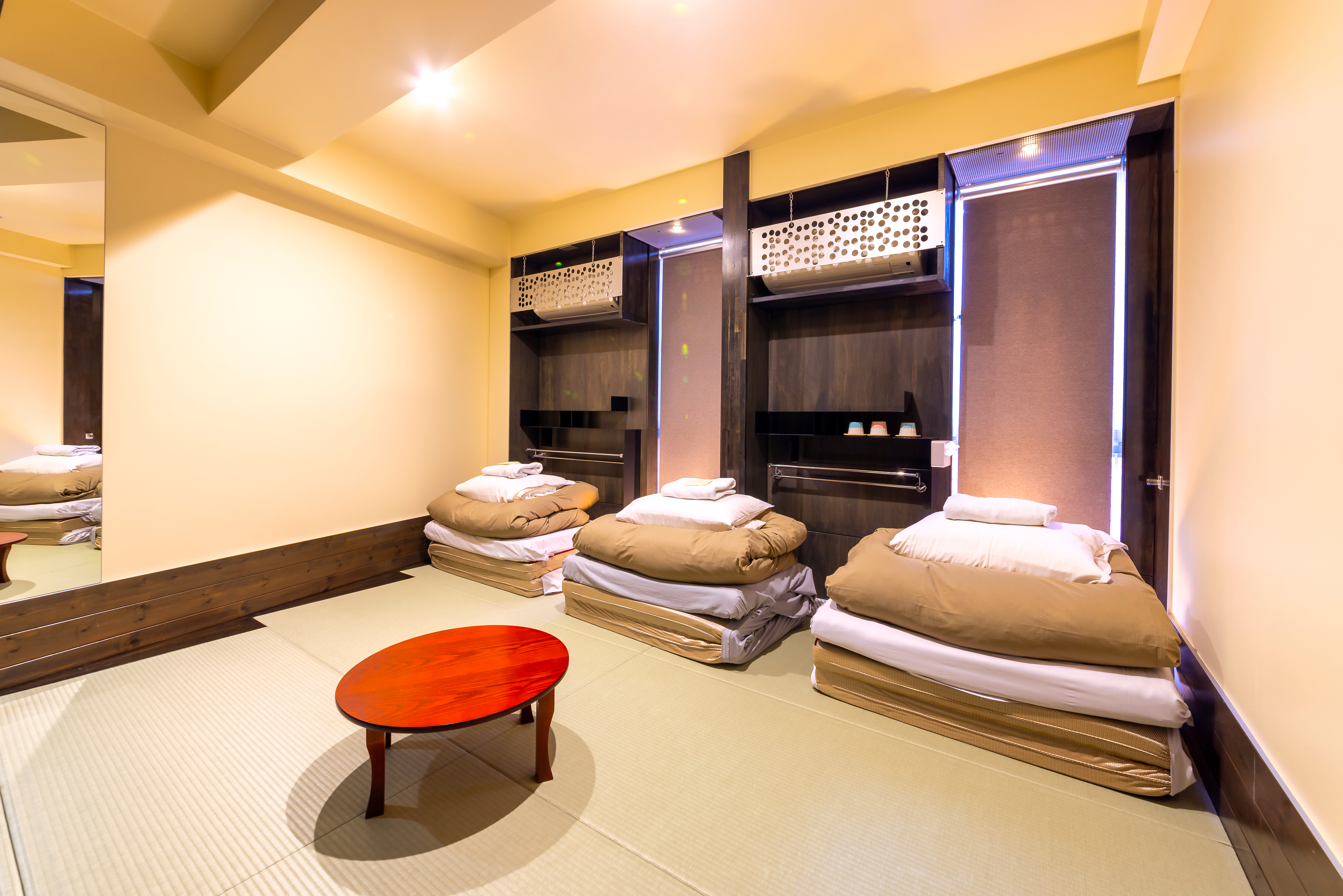 A Japanese-style tatami room at Andon Ryokan