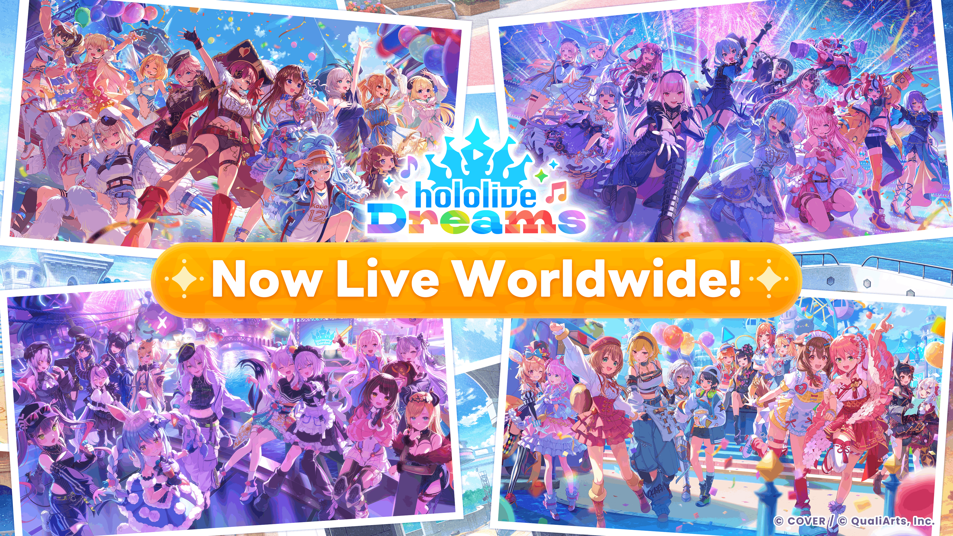 First Official hololive production Smartphone Game “hololive Dreams,” Jointly Developed by QualiArts and COVER, Officially Launches